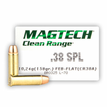 Indoor Range 38 Special Ammo For Sale - 158 gr fully encapsulated base Magtech Ammunition In Stock - 50 Rounds