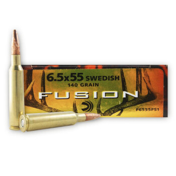 6.5x55mm SE Ammo For Sale - 140 gr Fusion Ammunition In Stock Federal - 20 Rounds