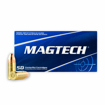 Cheap 9mm Luger Ammo For Sale - 124 Grain FMJ Ammunition in Stock by Magtech - 50 Rounds