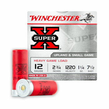 12 Gauge Ammo - Winchester Super-X 2-3/4" #7.5 Shot - 25 Rounds