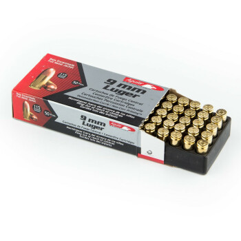 Cheap 9mm Aguila Ammo For Sale - 115 gr Full Metal Jacket Ammunition In Stock - 50 Rounds
