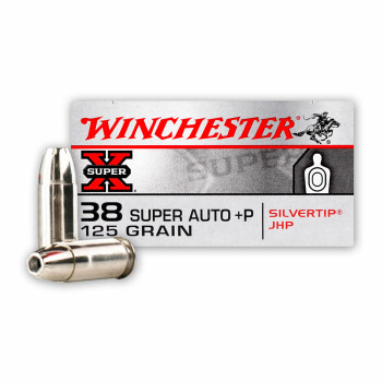 38 Super Ammo - Winchester Silvertip 125gr +P JHP - 50 Rounds