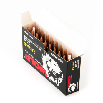 7.62x54r Ammo For Sale | 148 gr FMJ Ammunition In Stock by Wolf - 20 Rounds