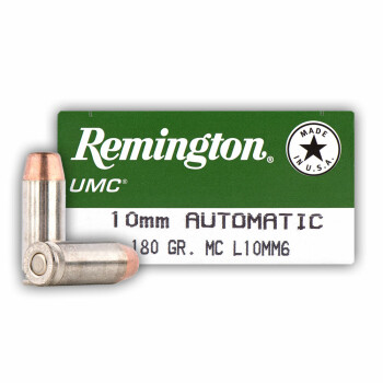 10mm Auto Ammo For Sale - 180 gr MC - Remington UMC 10mm Ammunition In Stock