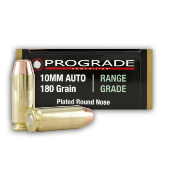 Cheap 10mm Ammo For Sale - 180 gr FMJ - ProGrade Ammunition Online - 20 Rounds
