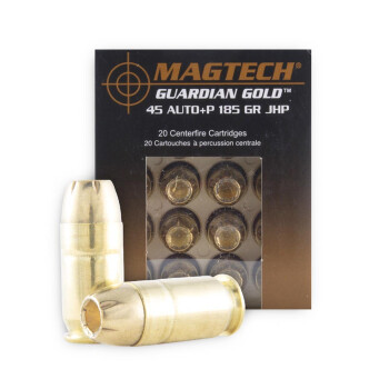 Bulk 45 ACP +P Ammo For Sale - 185 gr JHP - Magtech Guardian Gold Ammunition In Stock - 1000 Rounds