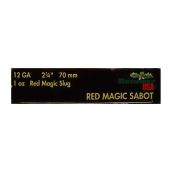 Premium 12 Gauge Ammo For Sale - 2-3/4" 1 oz. Sabot Slug Ammunition in Stock by Brenneke Red Magic Sabot - 5 Rounds