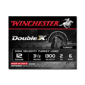 12 Gauge Ammo - Winchester Double-X 3-1/2" #6 Shot - 10 Rounds