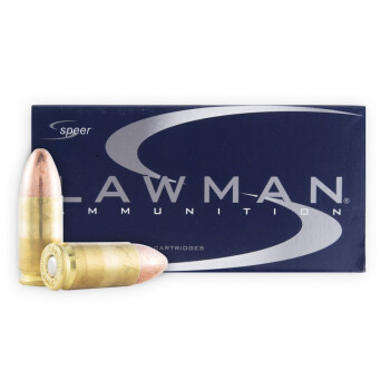 9mm Ammo For Sale - 115 gr TMJ Speer LAWMAN Ammunition In Stock - 50 Rounds