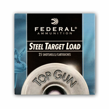 12 Gauge Ammo - 2-3/4" Steel Shot Target shells - 1-1/8 oz - #7 - Federal Top Gun - 25 Rounds