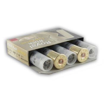 Cheap 12 ga Ammo For Sale - 2-3/4" 00 Buck Fiber Wad Low Recoil Ammunition by Rio Royal - 5 Rounds
