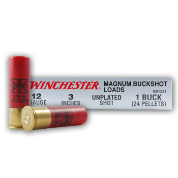 12 Gauge Ammo - 3" #1 Buck - Winchester Super-X - 250 Rounds