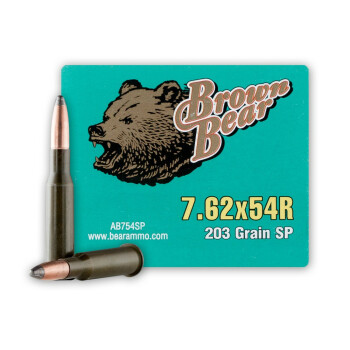 7.62x54r Ammo For Sale | 203 gr SP Ammunition In Stock by Brown Bear