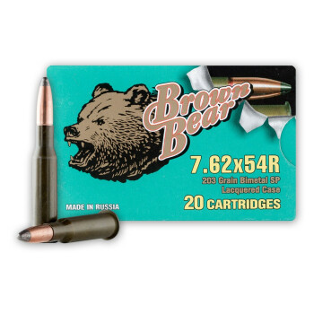 7.62x54r Ammo For Sale | 203 gr SP Ammunition In Stock by Brown Bear