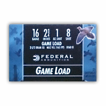 Bulk 16 Ga Federal Ammo For Sale - 2-3/4" #8 Federal Game Shok 16 Ga Shells - 250 Rounds