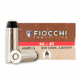 44-40 Ammo - Fiocchi Cowboy Action 210gr LRN - 50 Rounds