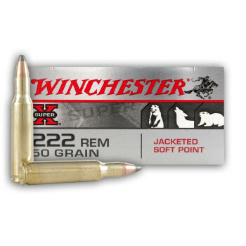 222 Remington Ammo For Sale - 50 gr JSP - Winchester Super X Ammo Online - 20 Rounds