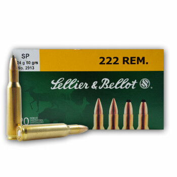 222 Rem Ammo For Sale - 50 gr SP Ammunition In Stock by Sellier & Bellot