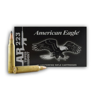 Bulk 223 Rem Ammo For Sale - 50 gr Polymer Tipped Ammunition In Stock by Federal American Eagle Perfect For Varmint Hunting - 500 Rounds