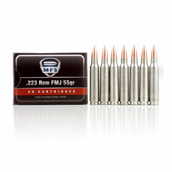 223 Rem Ammo For Sale - 55 gr FMJ - MFS 223 Remington Ammunition In Stock - 20 Rounds