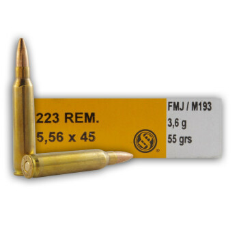 Bulk 5.56x45 M193 Rem Ammo For Sale - 55 gr FMJ Ammunition In Stock by Sellier & Bellot