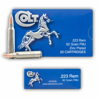 Bulk 223 Rem Ammo For Sale - 62 gr FMJ Ammunition In Stock by Colt Ammo - 500 Rounds