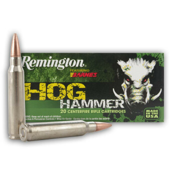 Premium 223 Rem Ammo For Sale - 62 Grain TSX Ammunition In Stock by Remington Hog Hammer - 20 Rounds