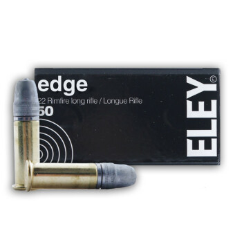 Premium Target 22 LR Ammo For Sale - 40 gr Solid Ammunition by Eley Edge - 50 Rounds