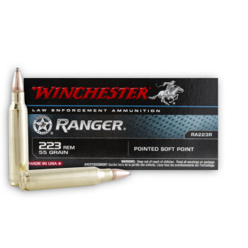Premium 223 Rem Winchester Ranger Ammo For Sale - 55 gr PSP Ammunition In Stock by Winchester Ranger - 20 Rounds