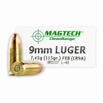 9mm Ammo - 115 gr FEB - Magtech Ammunition - 50 Rounds