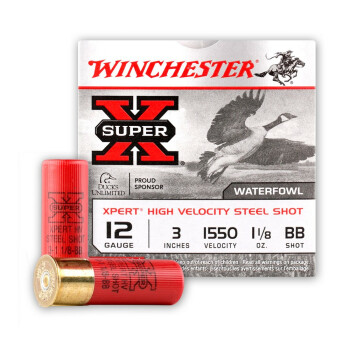 12 Gauge Ammo - Winchester Super-X Waterfowl 3" BB Shot - 25 Rounds