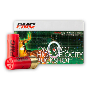 Cheap 12 Gauge Ammo For Sale - 2-3/4" 1 oz. #4 Buckshot Ammunition in Stock by PMC - 5 Rounds