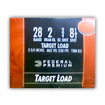 Cheap 28 Ga Federal #8.5 Lead Shot Target Ammo For Sale - Federal Premium 28 Ga Shells - 25 Rounds