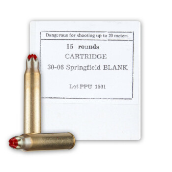 Cheap 30-06 Ammo For Sale - Blank M-1999 (Standard Case) in Stock by Prvi Partizan - 15 Rounds