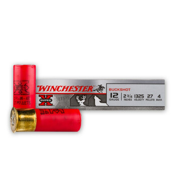 Cheap 12 ga #4 Buckshot For Sale - 2-3/4" #4 Buck Ammunition by Winchester - 5 Rounds