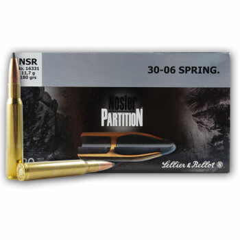 30-06 Ammo For Sale - 180 gr Nosler Partition - Sellier & Bellot Ammo Online