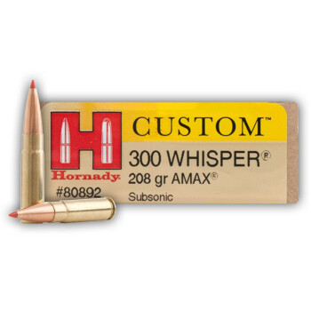 Bulk 300 Whisper Ammo For Sale - 208 Grain A-Max BT - Hornady Ammo Online - 200 Rounds