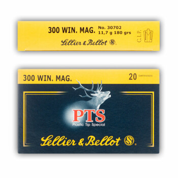 300 Winchester Magnum Polymer Tip Ammo For Sale - 180 gr Hornady SST - Sellier & Bellot Ammo Online - 20 Rounds