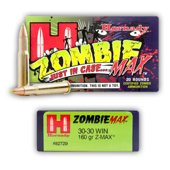 Cheap 30-30 Ammo For Sale - 160 gr - Hornady Zombie ZMax Ammo Online - 50 Rounds