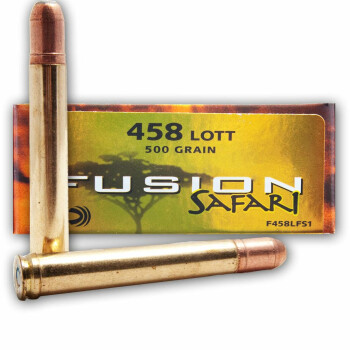 458 Lott 500 gr Fusion Ammunition- 20 Rounds