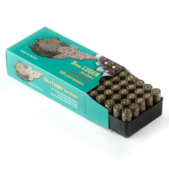 9mm Ammo For Sale - 115 gr FMJ -  Brown Bear Ammunition Online