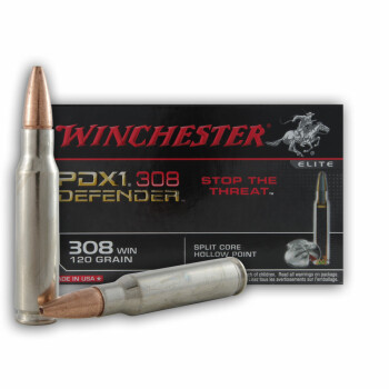 Premium 308 Ammo For Sale - 120 gr JHP - Winchester Supreme Elite PDX1 Hollow Point Ammo Online - 20 rounds