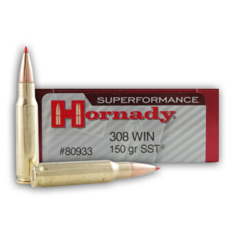 308 Win Ammo In Stock  - 150 gr Hornady SST Polymer Tip Ammunition For Sale Online - 20 Rounds