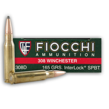Cheap 308 Ammo For Sale - 165 Grain PSP Ammunition in Stock by Fiocchi - 20 Rounds