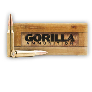 Premium 308 Win Ammo For Sale - 175 gr Boat Tail Hollow Point - Sierra Match King - Gorilla Ammunition - 20 Rounds