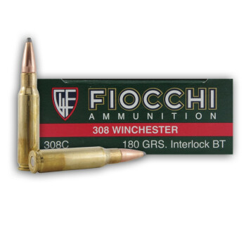 Bulk 308 Win Ammo For Sale - 180 Grain Interlock SPBT Ammunition in Stock by Fiocchi - 200 Rounds