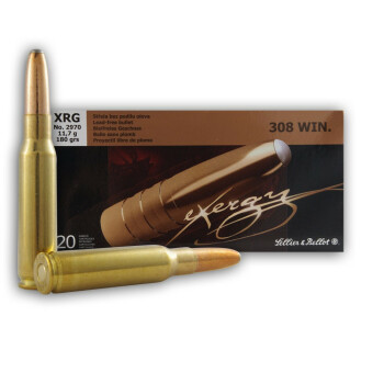 Cheap 308 Winchester Lead Free Hunting Ammo For Sale - 180 gr Exergy - Sellier & Bellot Ammo Online