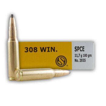 Cheap 308 Ammo For Sale - 180 gr SPCE - Sellier & Bellot Ammo Online - 20 Rounds
