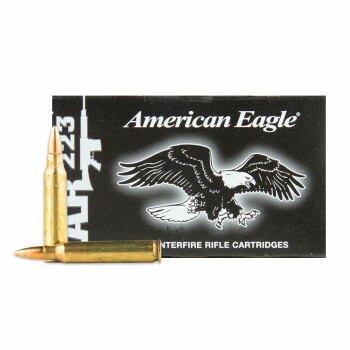 .223 Remington Ammo - Federal American Eagle 55gr FMJ-BT - 20 Rounds