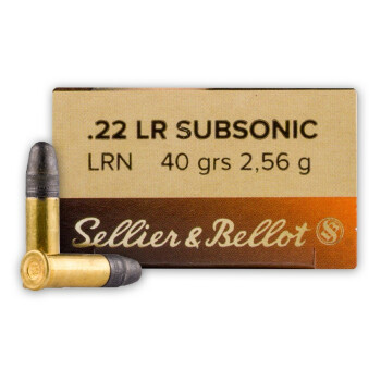 Cheap 22 LR Ammo For Sale - 40 Grain LRN Ammunition in Stock by Sellier & Bellot - 50 Rounds
